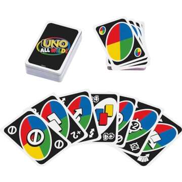 Mattel Games UNO All Wild Card Game for Family, Parties & Travel in Collectible Tin Where All Cards Are Wild, 2 to 10 Players (Amazon Exclusive)