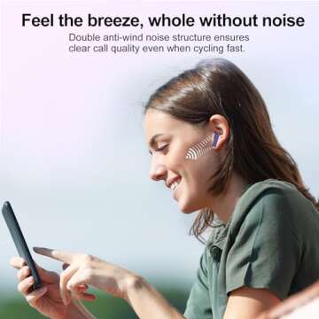 Wireless Earbuds 2024 Bluetooth 5.3 Headphones with HD Mic HiFi Stereo Sound, Wireless Earphones with Dual LED Display Touch Control, IPX7 Waterproof 30H Playtime Ear Buds for iOS Android, Dunkelblau