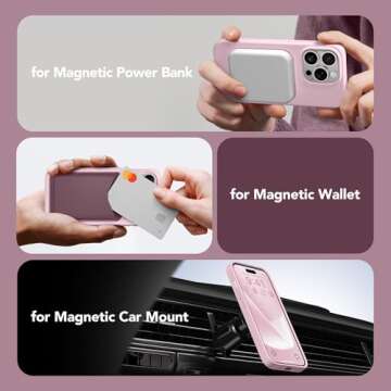 GONEZ Hot Pink iPhone 14 Pro Max Case with Protectors