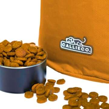 Callieco Waterproof Dog Food Bag with Side Pocket