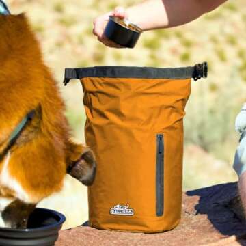 Callieco Waterproof Dog Food Bag with Side Pocket