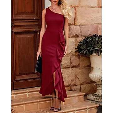 Elegant BTFBM One Shoulder Cocktail Dress for Women