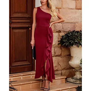 Elegant BTFBM One Shoulder Cocktail Dress for Women