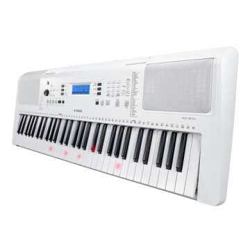 Yamaha EZ300 61-Key Portable Keyboard with Lighted Keys and PA130 Power Adapter