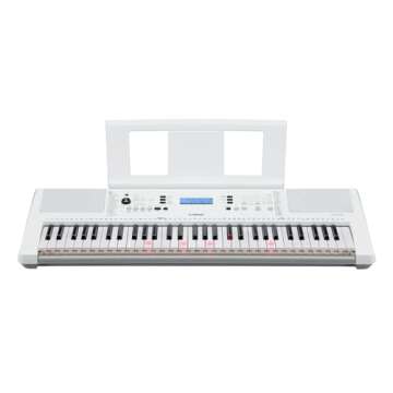 Yamaha EZ300 61-Key Portable Keyboard with Lighted Keys and PA130 Power Adapter