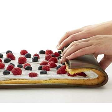 Swiss Roll Mold- Silicone Baking Sheet Mat Jelly Roll Pan Flexible Baking Tray Pastry Mat Cookies Mold