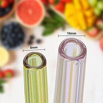 Reusable Glass Straws - Eco-Friendly & Stylish Drinking Solution