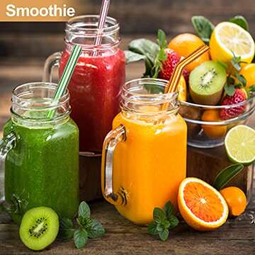 Reusable Glass Straws - Eco-Friendly & Stylish Drinking Solution