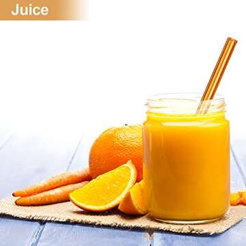 Reusable Glass Straws - Eco-Friendly & Stylish Drinking Solution