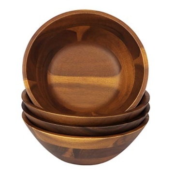 Elegant Acacia Wooden Serving Bowls Set - Eco-Friendly & Stylish