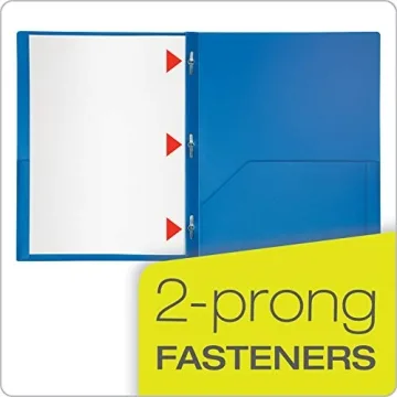 Oxford 2 Pocket Folders with Fasteners, Sturdy Plastic Folders, Letter Size, Asstd. Colors (Blue, Green, Yellow, Orange, Red, Purple), 6 Pack (13189)