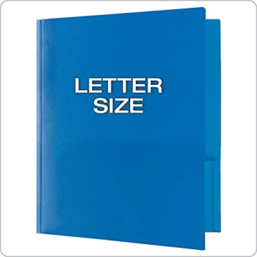Oxford 2 Pocket Folders with Fasteners, Sturdy Plastic Folders, Letter Size, Asstd. Colors (Blue, Green, Yellow, Orange, Red, Purple), 6 Pack (13189)