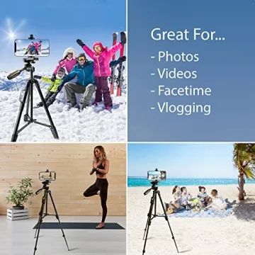 Fugetek 54" Lightweight Phone Tripod with Bluetooth Remote