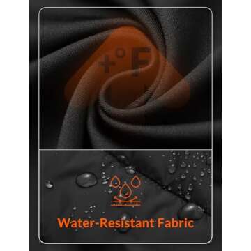 BALEAF Men's Insulated Warm Jacket Thermal Hybrid Hiking Mid Layer Full Zip Jackets Stand Collar Runing Outdoor Skiing Black XL