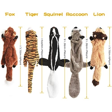 FIREOR Dog Squeak Toys - No Stuffing Plush Pet Supplies