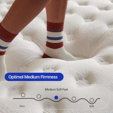 KOULABR Z Queen Size Mattress, 12 Inch Hybrid Mattress in a Box, Gel Memory Foam Mattress, Individually Wrapped Pocket Coils Innerspring Mattress, Pressure Relief, Medium Firm (12 INCH, Queen (New))