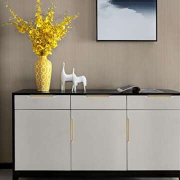 Satanga Brushed Brass Edge Finger Pulls for Cabinets