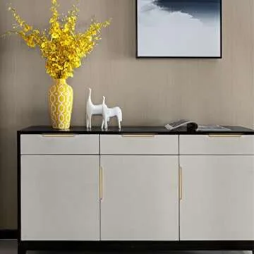 Satanga Brushed Brass Edge Finger Pulls for Cabinets