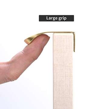 Satanga Brushed Brass Edge Finger Pulls for Cabinets