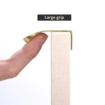 Satanga Brushed Brass Edge Finger Pulls for Cabinets