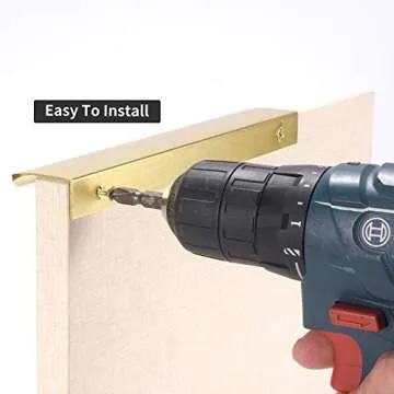 Satanga Brushed Brass Edge Finger Pulls for Cabinets