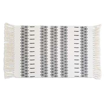 Woven, Bohemian, Rugs With Printed Patterns - Made With Cotton - Dimensions 60 x 90 cm - Used For Ki...