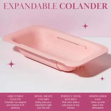 Paris Hilton Expandable Colander for Stylish Kitchen Use