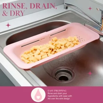 Paris Hilton Expandable Colander for Stylish Kitchen Use