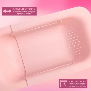 Paris Hilton Expandable Colander for Stylish Kitchen Use