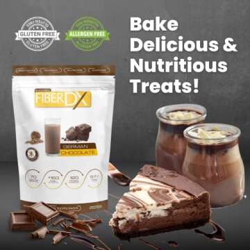 Barn Dad Nutrition Fiberdx, German Shake, Light to Medium Brown Chocolate, 24.7 Ounce