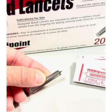 Precision MEDIPOINT Stainless Steel Lancets - 200ct Pack