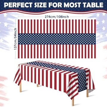 4th of July Tablecloths - Stylish 2 Pack for Celebrations