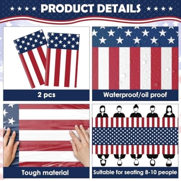 4th of July Tablecloths - Stylish 2 Pack for Celebrations
