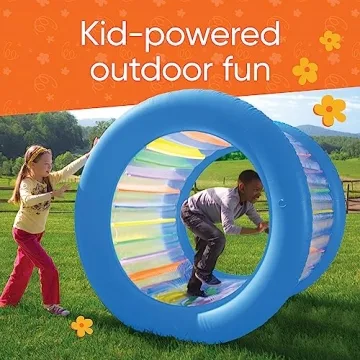 HearthSong Giant Inflatable Kids Wheel for Active Outdoor Fun