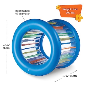 HearthSong Giant Inflatable Kids Wheel for Active Outdoor Fun