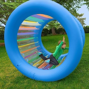 HearthSong Giant Inflatable Kids Wheel for Active Outdoor Fun