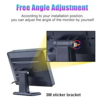 B-Qtech 4.3 inch Color TFT LCD Display Screen Backup Camera Monitor only Rear View Reverse Monitor Display for Car SUV Van Truck(Power Supply: DC 12V)