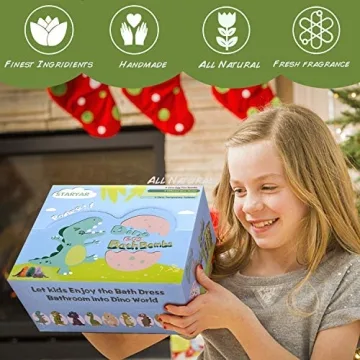 STARYAR Dino Egg Bath Bombs with Surprise Toys 9 Pack