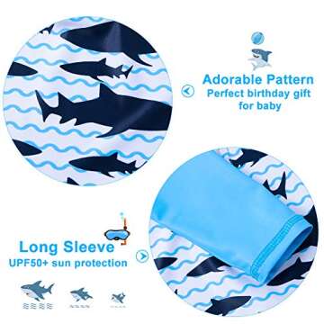 Funnycokid Baby One Piece Swimsuit with UPF 50+ Protection