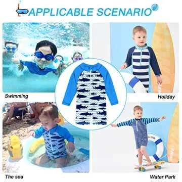 Funnycokid Baby One Piece Swimsuit with UPF 50+ Protection