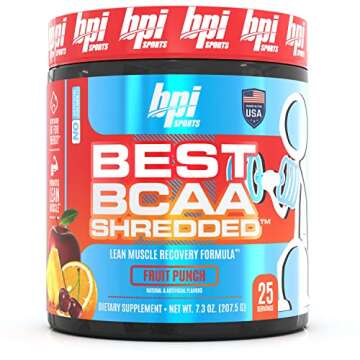 BPI Sports Best BCAA Shredded - Caffeine-Free Thermogenic Recovery Formula - BCAA Powder - Lean Musc...