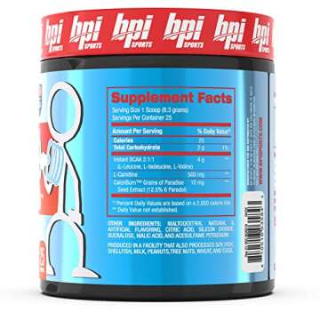 BPI Sports Best BCAA Shredded - Caffeine-Free Thermogenic Recovery Formula - BCAA Powder - Lean Muscle Building - Accelerated Recovery - Weight Loss - Hydration - Fruit Punch - 25 Servings - 9.7 oz.