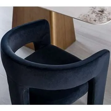Black Velvet Dining Chair Set of 4, Fully Assembled, Stylish
