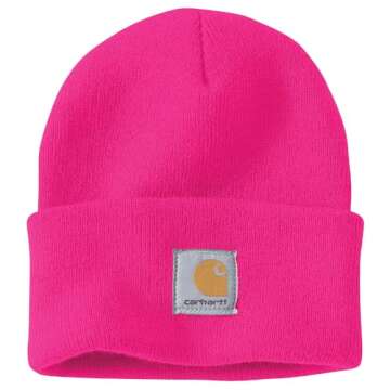 Carhartt Men's Knit Cuffed Beanie Closeout, Pink Glow, One Size