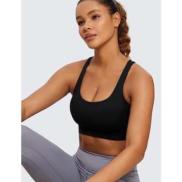 Shop CRZ YOGA Longline Sports Bra - Medium Impact Bra