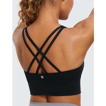 Shop CRZ YOGA Longline Sports Bra - Medium Impact Bra