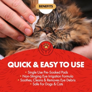 Miracle Care Eye Wash Pads for Cats and Dogs - 90 Count