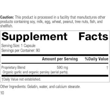 Standard Process Garlic (Organic Garlic) - Whole Food Antioxidant, Immune Support, Cholesterol, Lung...