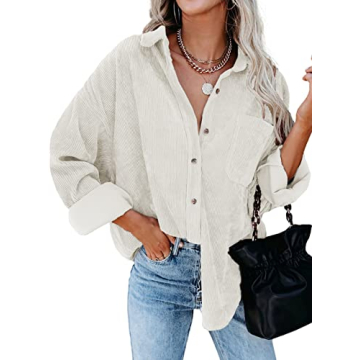Stylish Dokotoo Women’s Corduroy Button-Down Shirt for All Seasons