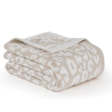 R.SHARE Leopard Print Throw Blanket - Super Soft & Cozy